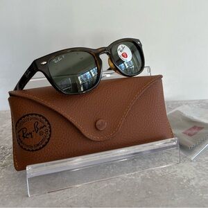 Ray-Ban RB4140 Keyhole Wayfarer 710/58 49-20 Tortoise Polarized Sunglasses NEW